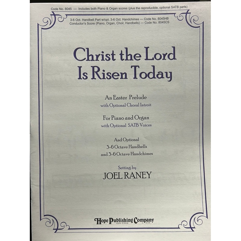 Christ the Lord is Risen Today Organ & Piano Duets