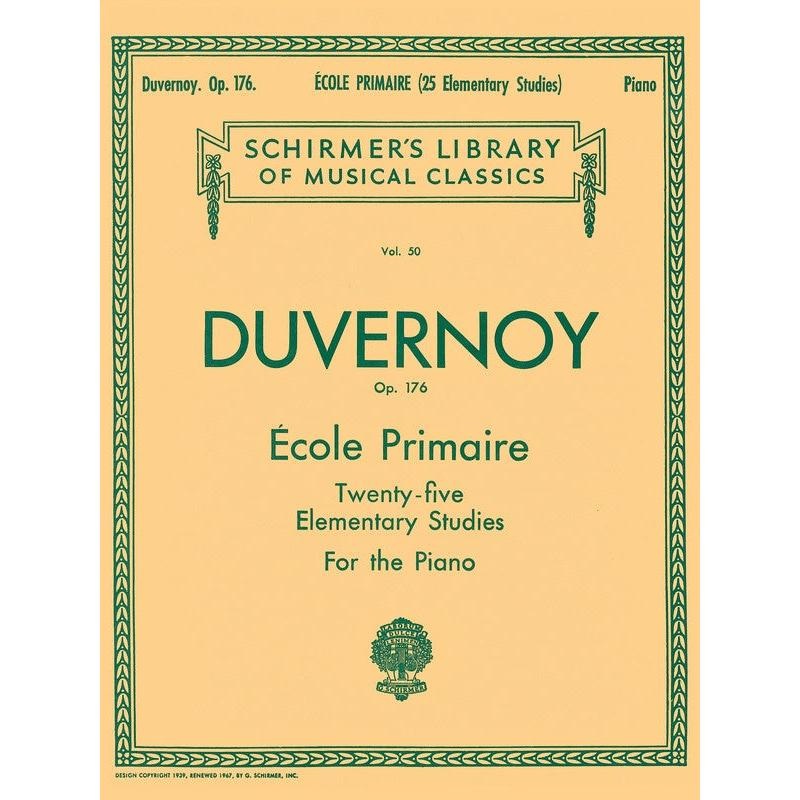 DUVERNOY - 25 ELEMENTARY STUDIES OP 176 PIANO