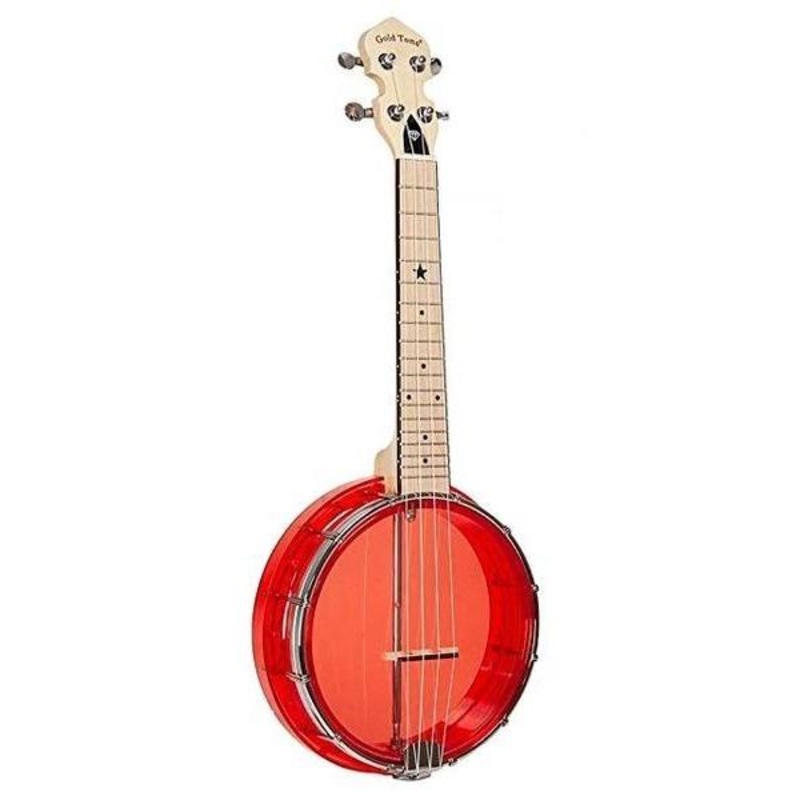 Gold Tone LG-R Little Gem Banjo Ukulele Ruby with Gig Bag-Red