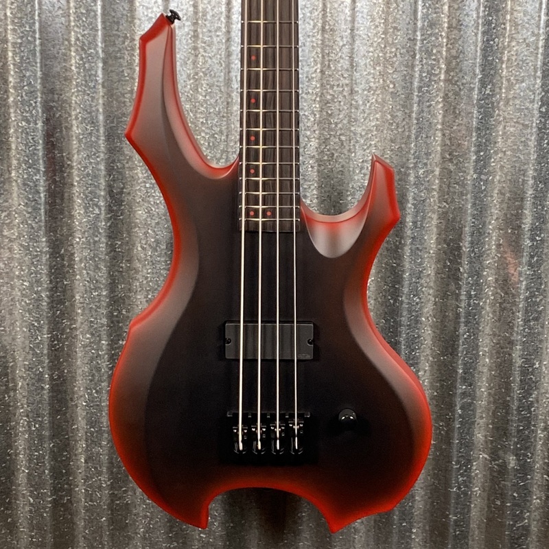 ESP LTD Fred Leclercq FL-4 Black Red Burst Satin 4 String Bass & Case FL4BLKREDBS #0302 Used