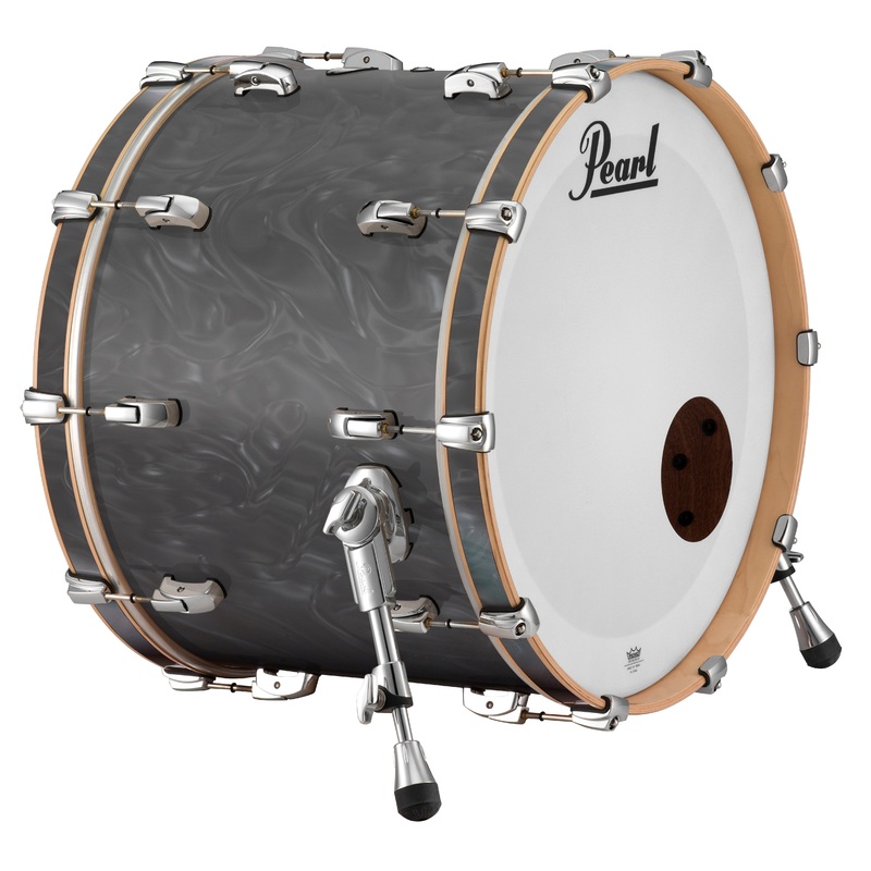 Pearl Music City Custom 24"x14" Reference Series Bass Drum w/o BB3 Mount SHADOW GREY SATIN MOIRE RF2414BX/C724