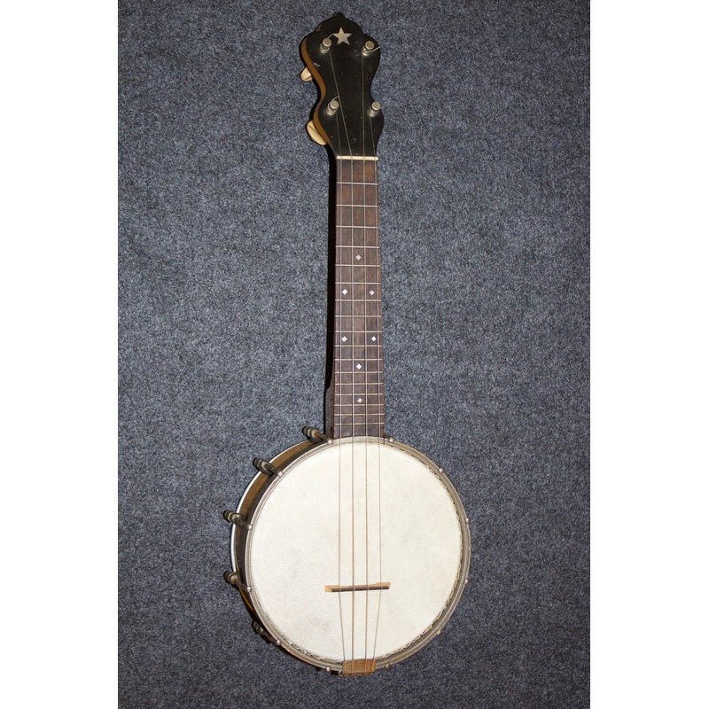 Vintage Maple Pot Banjo Uke (Slingerland?) with Elton Metal Resonator c. 1930