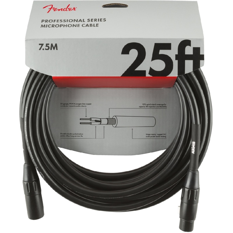 FENDER PROFESSIONAL 25' XLR-XLR CABLE