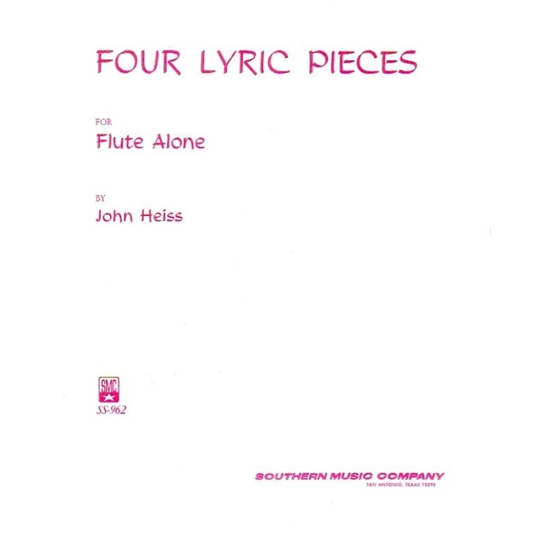 Four Lyric Pieces for Flute Alone - Heiss*