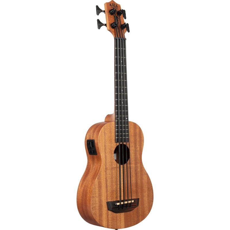 Kala UBASS-NOMAD-FS U-Bass Nomad Acoustic/Electric Ukulele/Bass with Gig Bag-Satin Natural