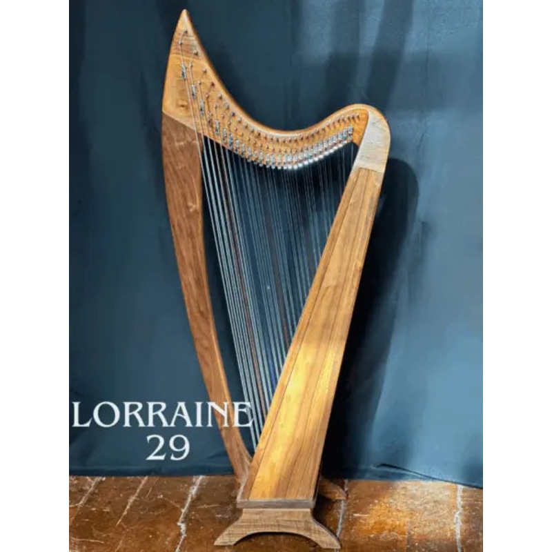Stoney End Lorraine 29 String Walnut Harp Package Full Loveland Levers