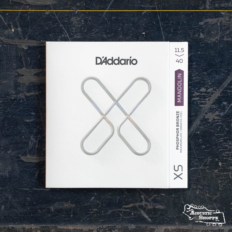 D'Addario XSM11540, XS Mandolin Phosphor Bronze, Custom Medium, 11.5-40