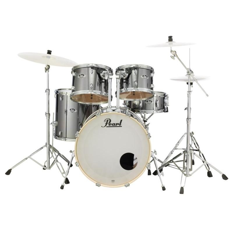 Pearl EXX725SPC21 Export Series 5-Piece Drum Shell Pack-Smokey Chrome