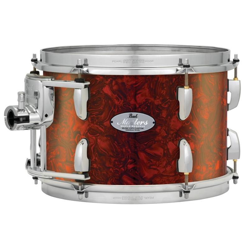 Pearl Music City Custom Masters Maple Reserve 22"x18" Bass Drum w/BB3 Mount BURNT ORANGE ABALONE MRV2218BB/C419