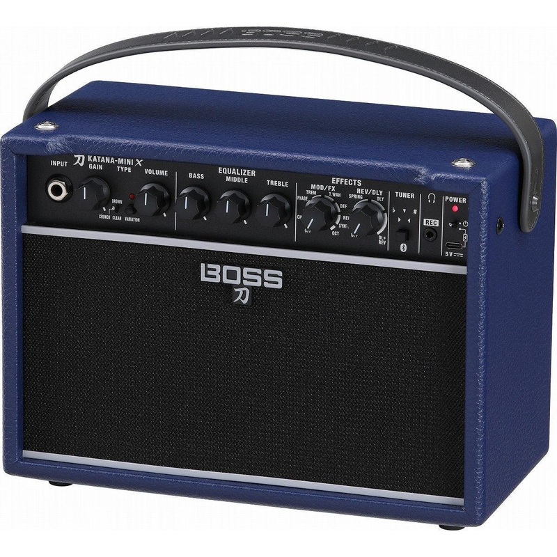 Boss KTN-MINI-X-BL Katana Mini Electric Guitar Amplifier with 5" Speaker-10 Watts, Blue