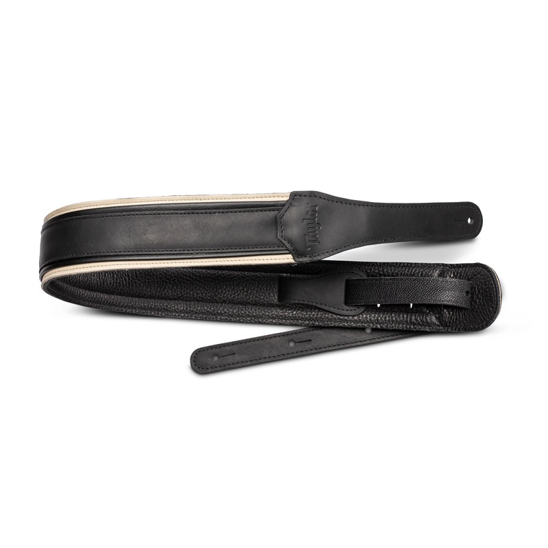 Taylor 4127-25 American Dream Leather Guitar Strap-White/Black