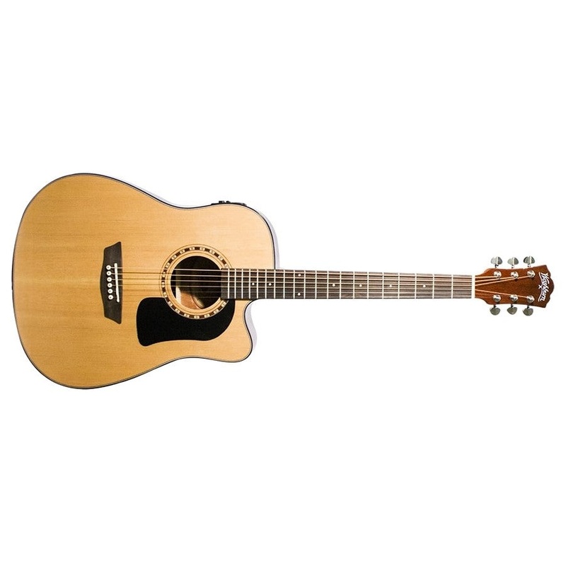 Washburn AD5CEPACK-A Dreadnought Acoustic/Electric Guitar Pack with Gig Bag, Strap & Picks
