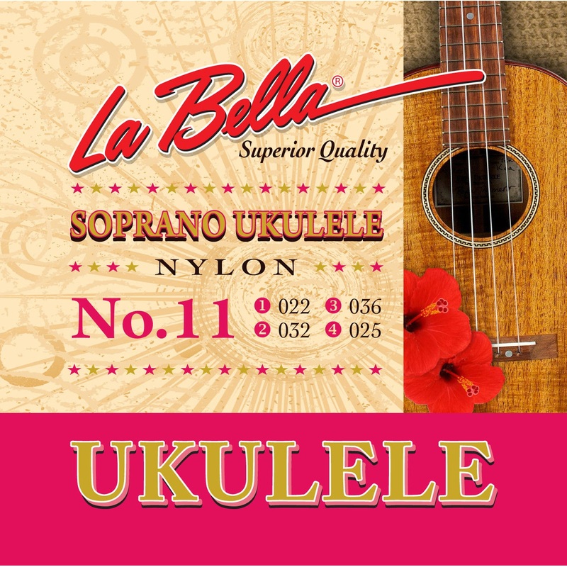 LaBella No.11 Soprano Ukulele Strings - Clear Nylon