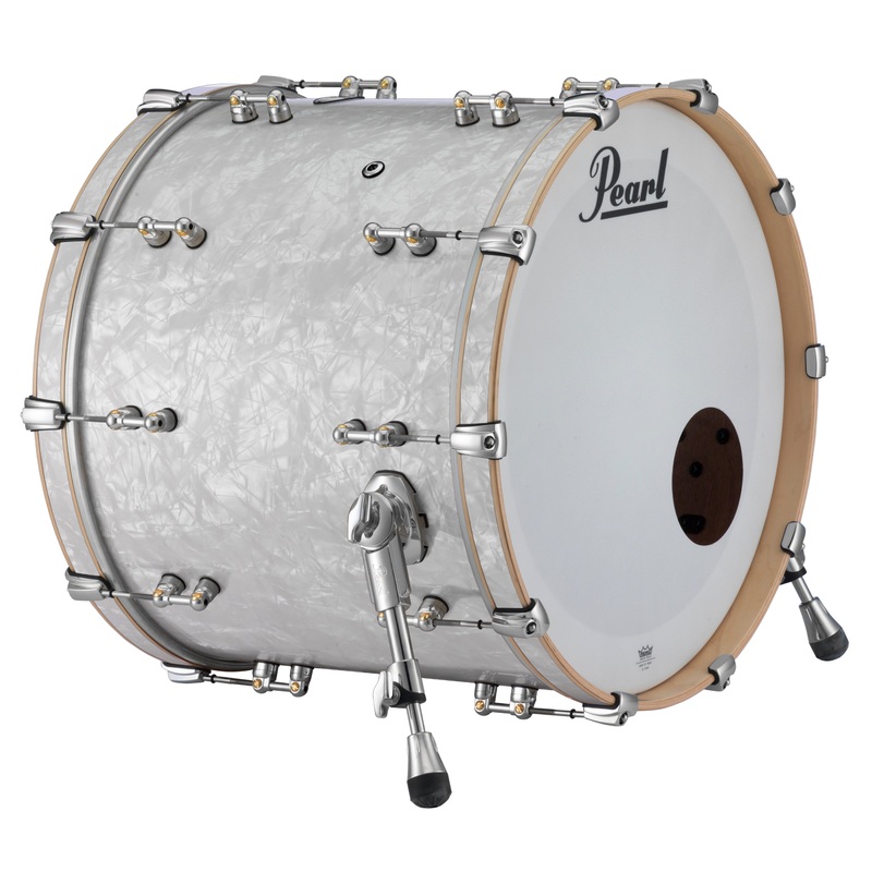 Pearl Music City Custom Reference Pure 24"x18" Bass Drum w/o BB3 Mount WHITE MARINE PEARL RFP2418BX/C448