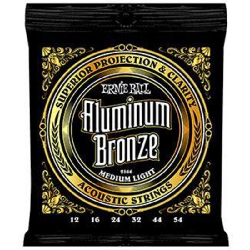 Ernie Ball 2566 Aluminum Bronze Acoustic Guitar Strings Medium Light 12-54