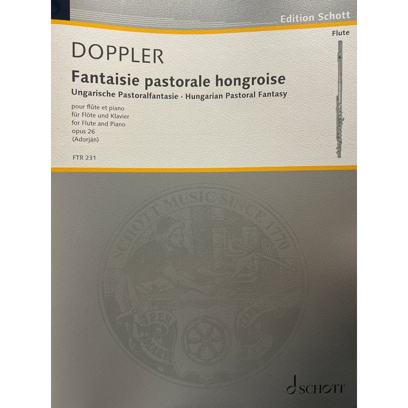 Fantaisie Pastorale Hongroise, Op. 26 - Flute / Piano - Doppler / Adorjn