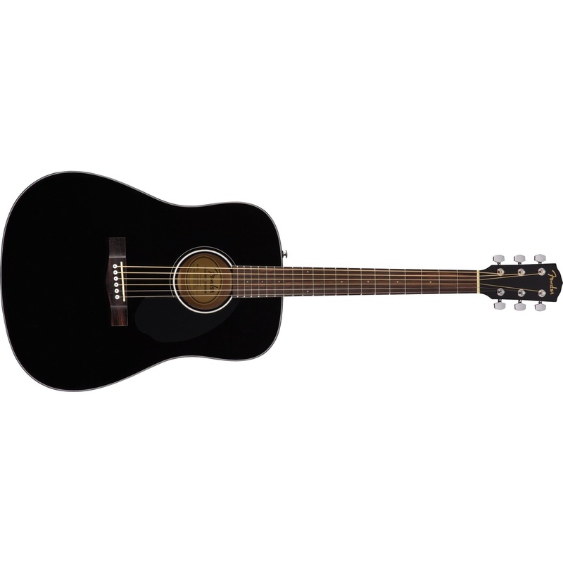 Fender CD-60S Dreadnought Acoustic Guitar-Black