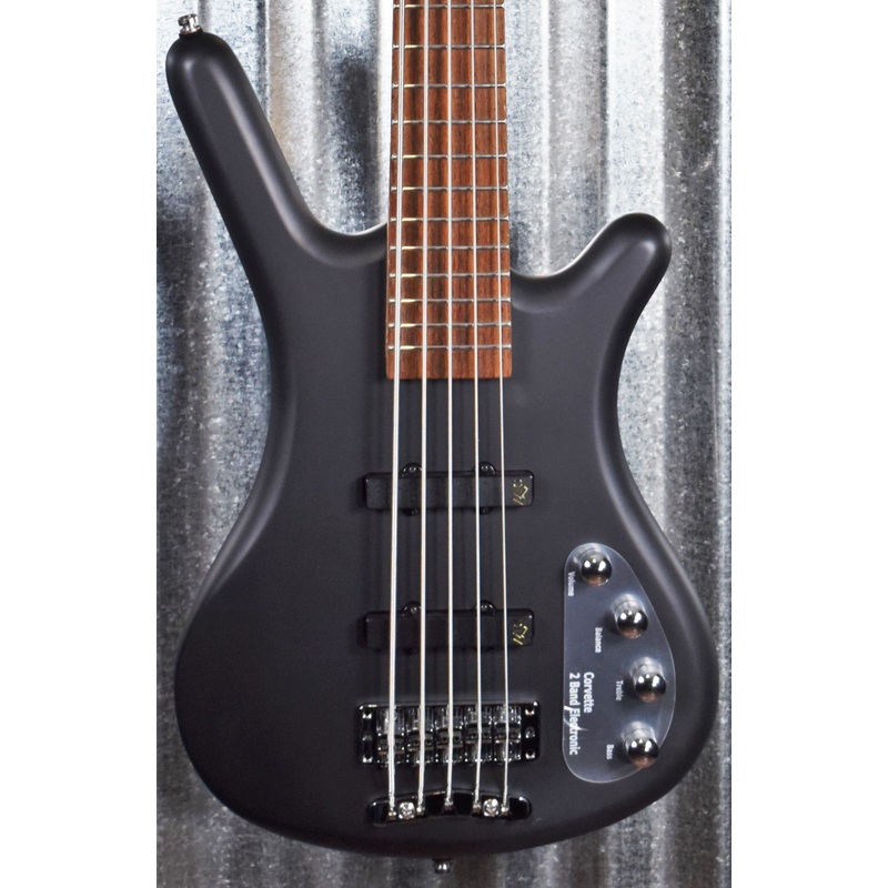 Warwick Rockbass Corvette Basic Satin Nirvana Black Active 5 String Bass & Bag #3720