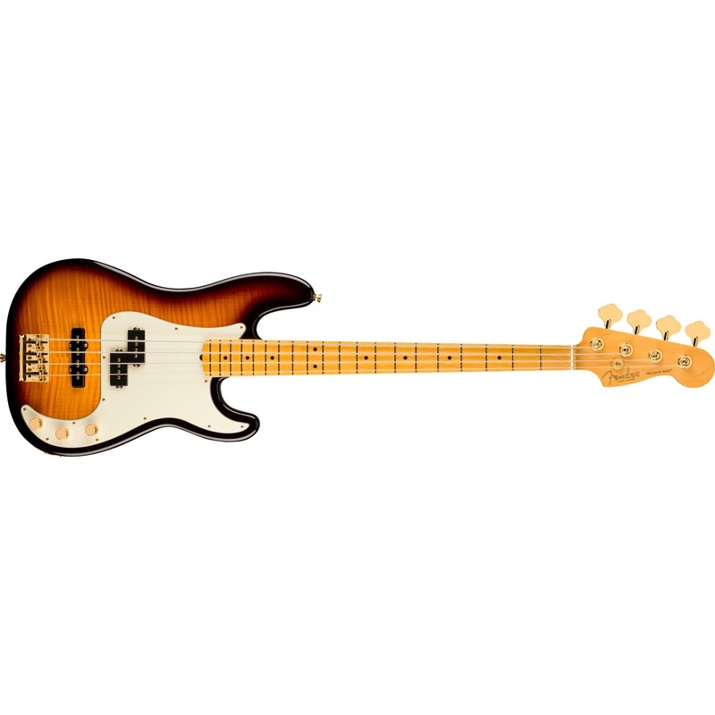 Fender 75th Anniversary Edition American Professional PJ Bass MN with Hardshell Case-2-Colour Sunburst