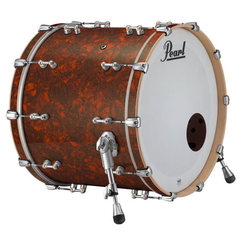 Pearl Music City Custom Reference Pure 20"x14" Bass Drum BURNT ORANGE ABALONE RFP2014BX/C419