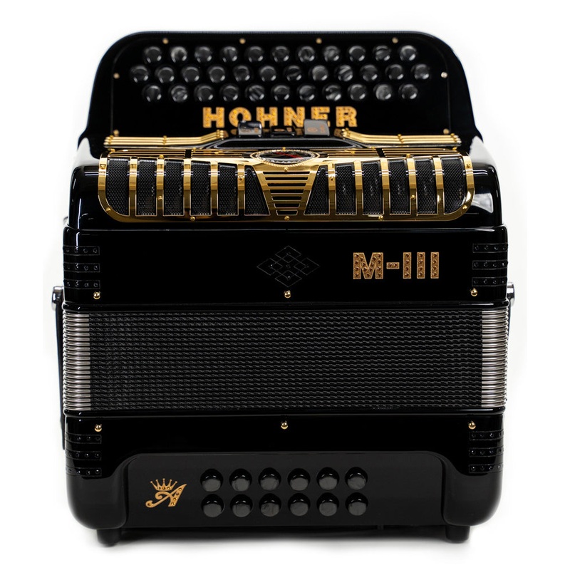 Pre-Owned Hohner Anacleto MARK III 3 Switch Compact Accordion E Key - Black | Used
