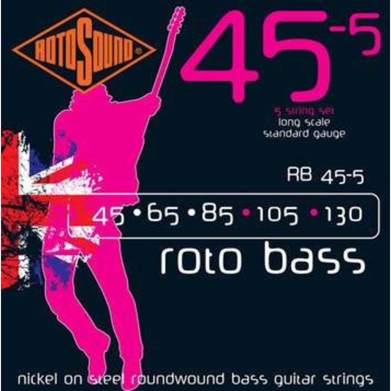 Rotosound RB45-5 Roto Bass 5-String Bass Strings Long Scale 45-130