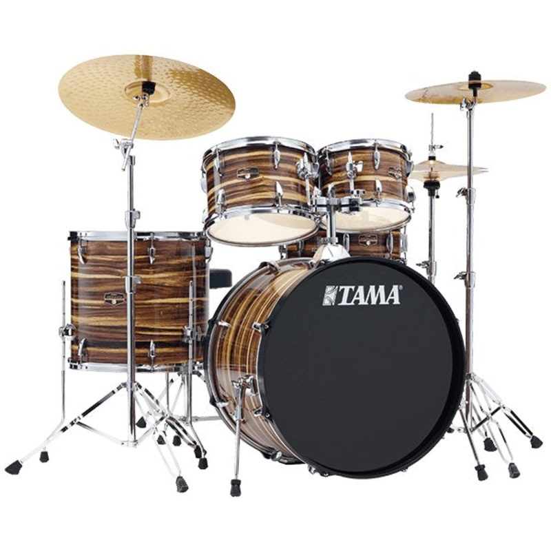 Tama IE50C-CTW Imperialstar 5-Piece Drum Kit with Cymbals, Hardware & Throne-Coffee Teak Wrap