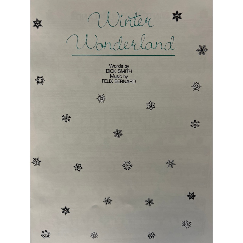 Winter Wonderland - Piano / Vocal / Guitar - Smith / Bernard