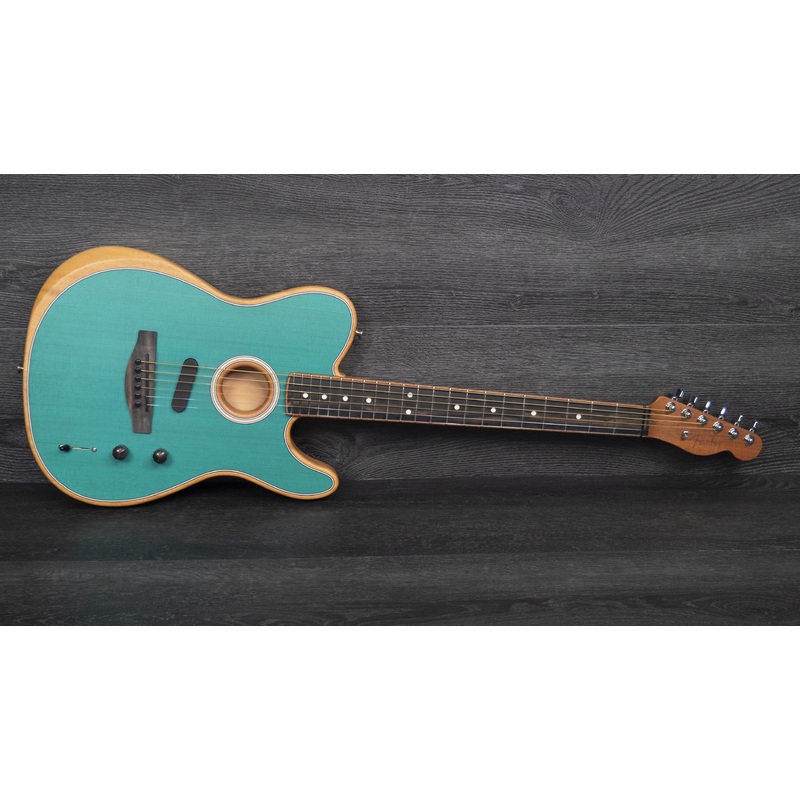 Fender Limited Edition American Acoustasonic Telecaster, Channel-Bound Neck, Aqua Teal