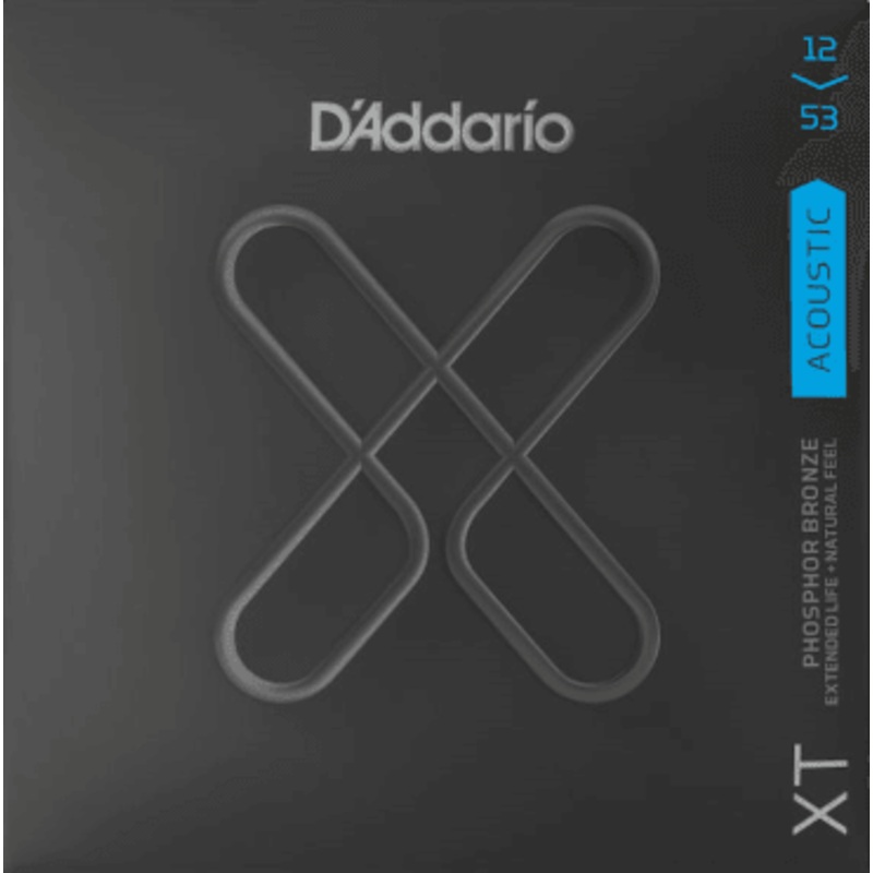 D'Addario XT Coated Acoustic String Set, Phosphor Bronze, Light .012-.053
