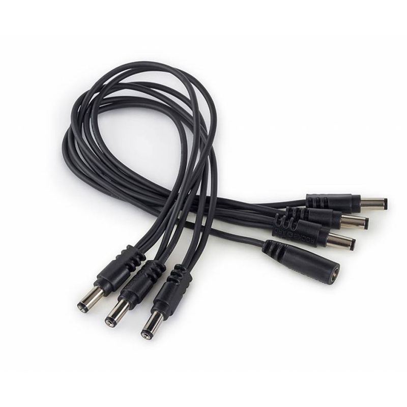 Used RockBoard Flat Daisy Chain 6 Output Straight Cable, Black