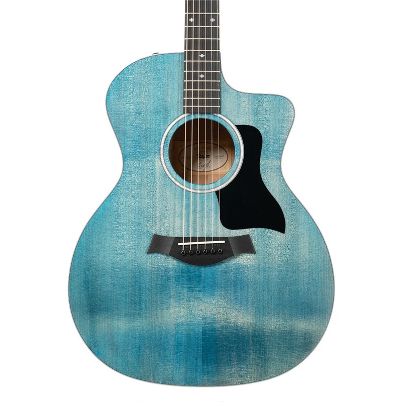 Taylor 214ce DLX LTD Grand Auditorium Acoustic-Electric Guitar - Transparent Blue/Black