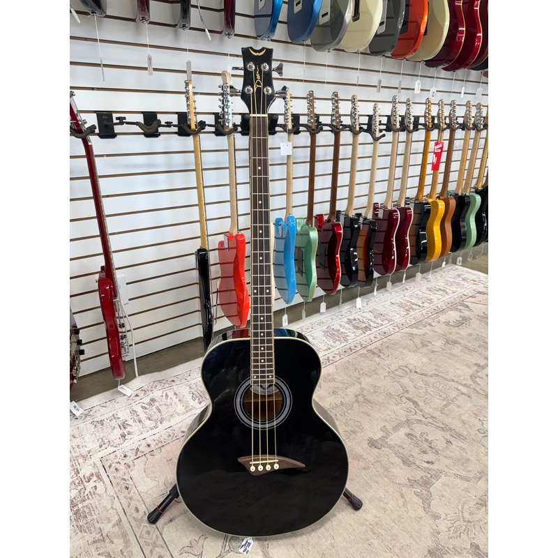Dean EAB-CBK Acoustic Electric 4 String Bass - Classic Black - Used