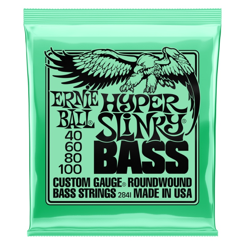 Ernie Ball Bass Guitar String Set, Nickel, Hyper Slinky .040-.100