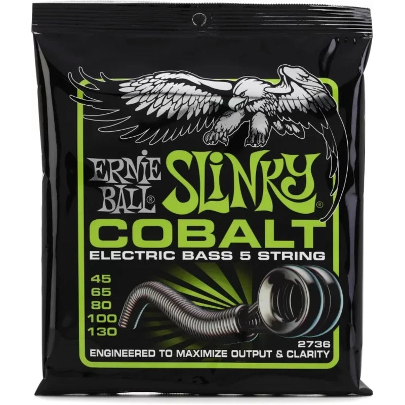 Ernie Ball 2736 Regular Slinky 5-String Cobalt Electric Bass Strings 45-130