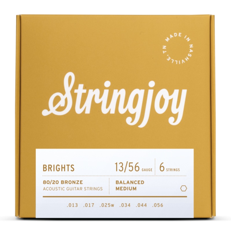 Stringjoy Brights Medium Gauge 13-56 80/20 Bronze