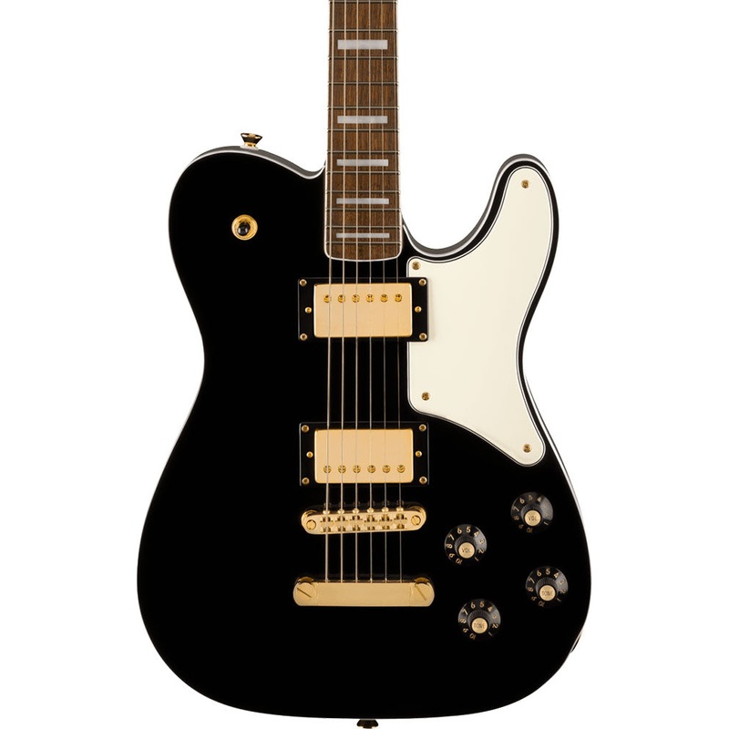 Squier Limited Edition Paranormal Troublemaker Telecaster Deluxe - Gold Hardware, Black