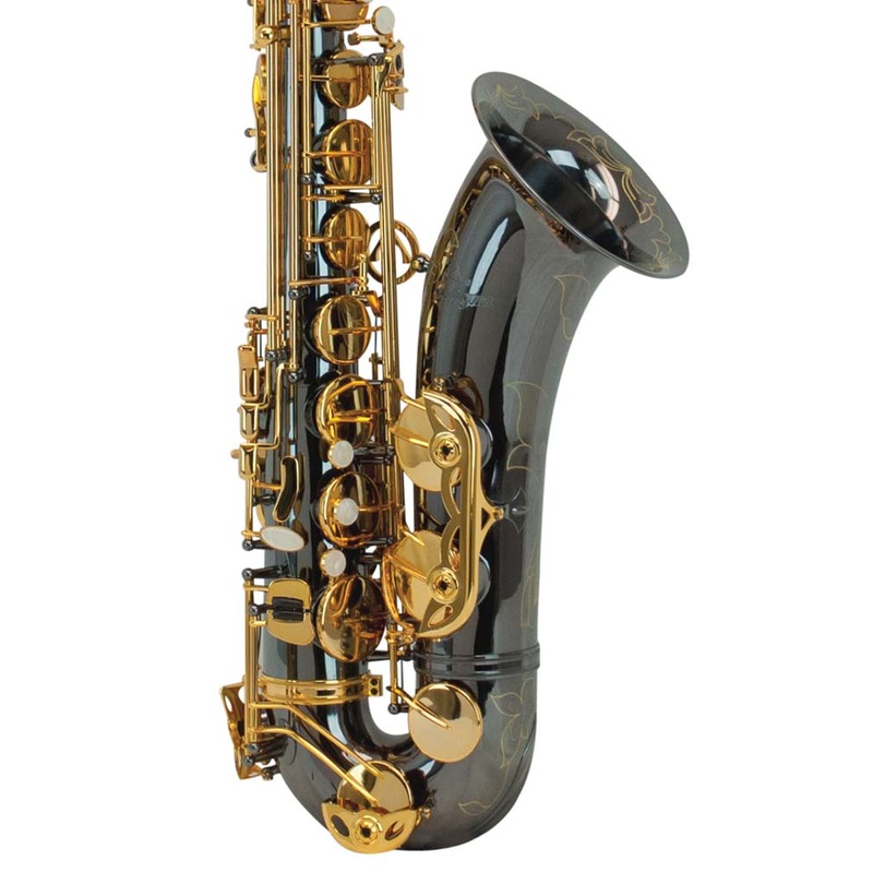 Antigua Winds TS4240 PowerBell Bb Pro Tenor Saxophone - Black Nickel w/ Gold Keys