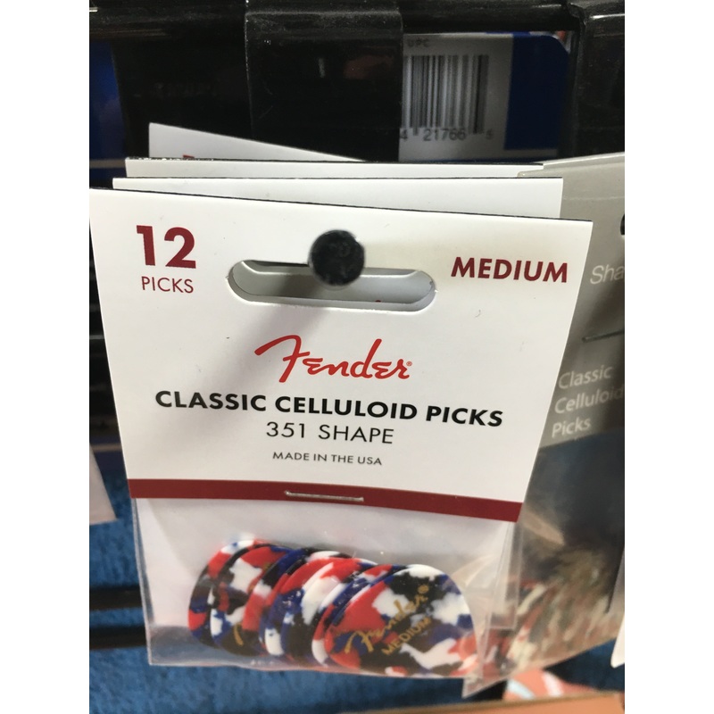 Fender Classic Celluloid 351 12 Pick Pack Medium Confetti