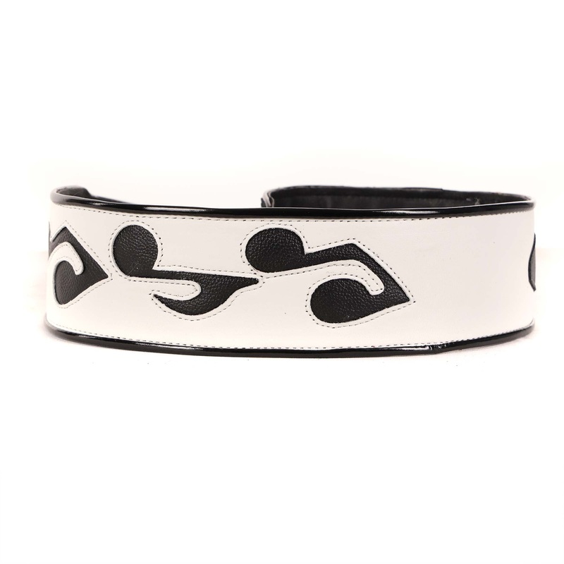 Jodi Head SRV Music Notes Guitar Strap (Black/White)