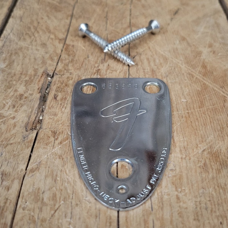 Fender Neck plate 3 bolt with (2) screws 1975 Stratocaster Telecaster Jazzmaster