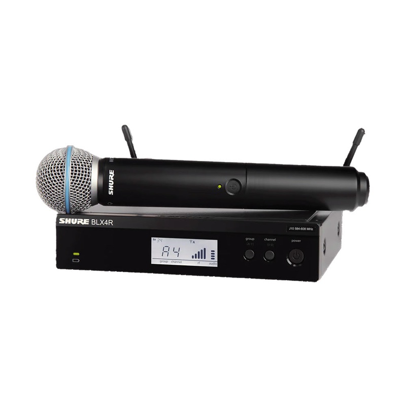 Shure BLX24R/SM58-H9 Rackmount Wireless Receiver and Handheld Transmitter with SM58 Microphone