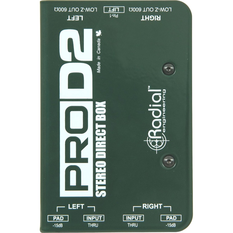 Radial Pro D2 ProD2 Passive 2 Channel DI Direct Box Green