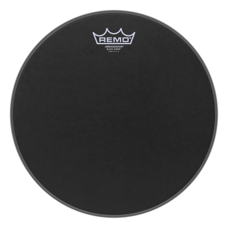 Remo BA-0812-ES 12 Ambassador Black Suede Drumhead