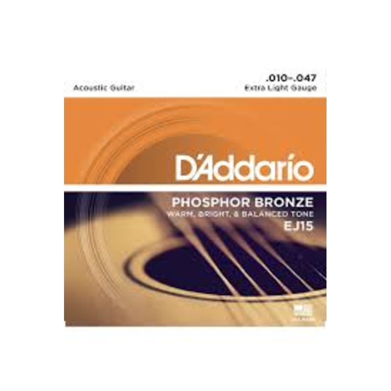 D'Addario EJ15 Acoustic Extra Light 10-47 Phs