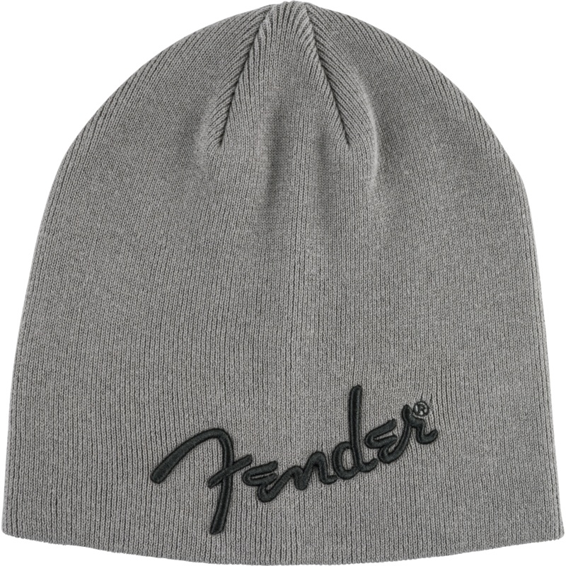 Fender Logo Beanie, Charcoal Heather Gray, One Size
