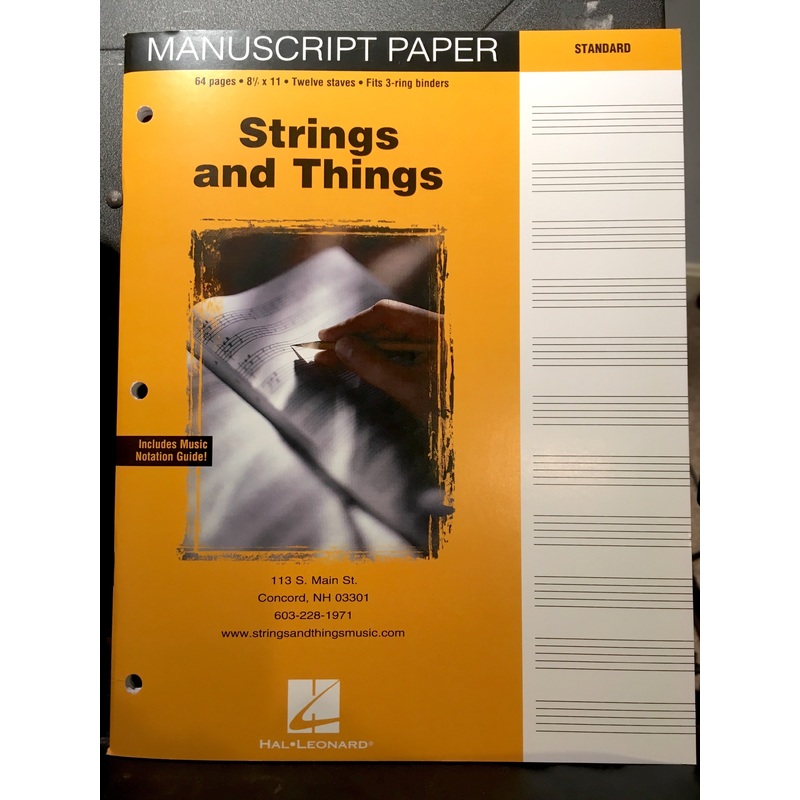 Strings & Things Manuscript Paper
