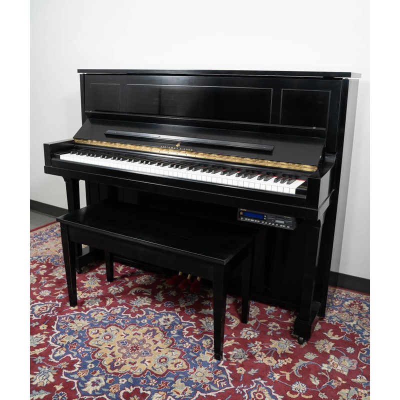 1999 Steinway & Sons 1098 Studio Piano w/ PianoDisc | Satin Ebony