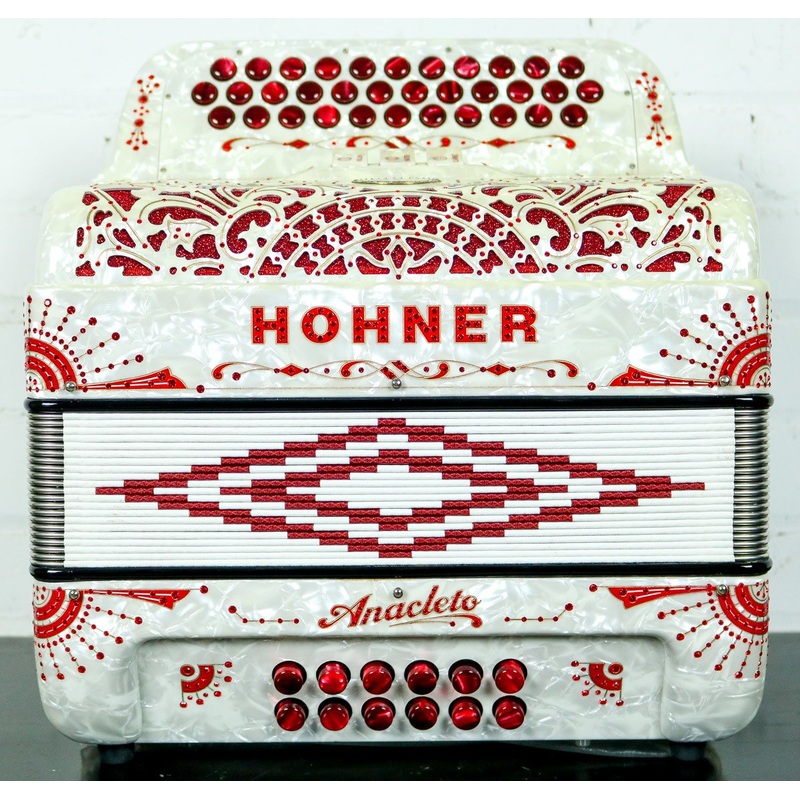Hohner Anacleto Rey Del Norte III L Accordion White (GCF)