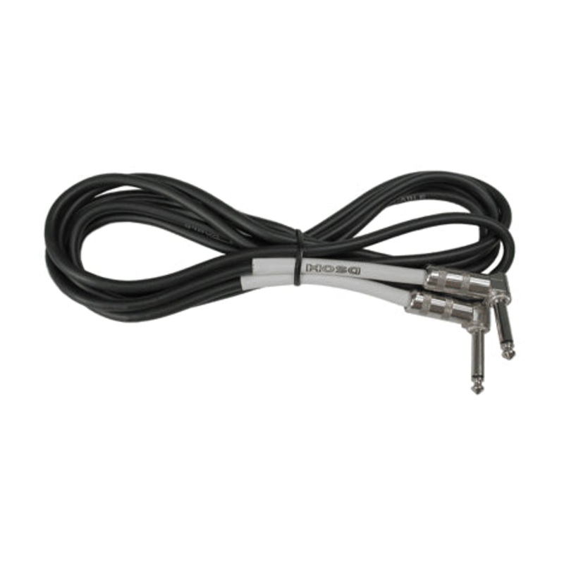 Hosa GTR-225R Right-Angle Guitar Cable Black